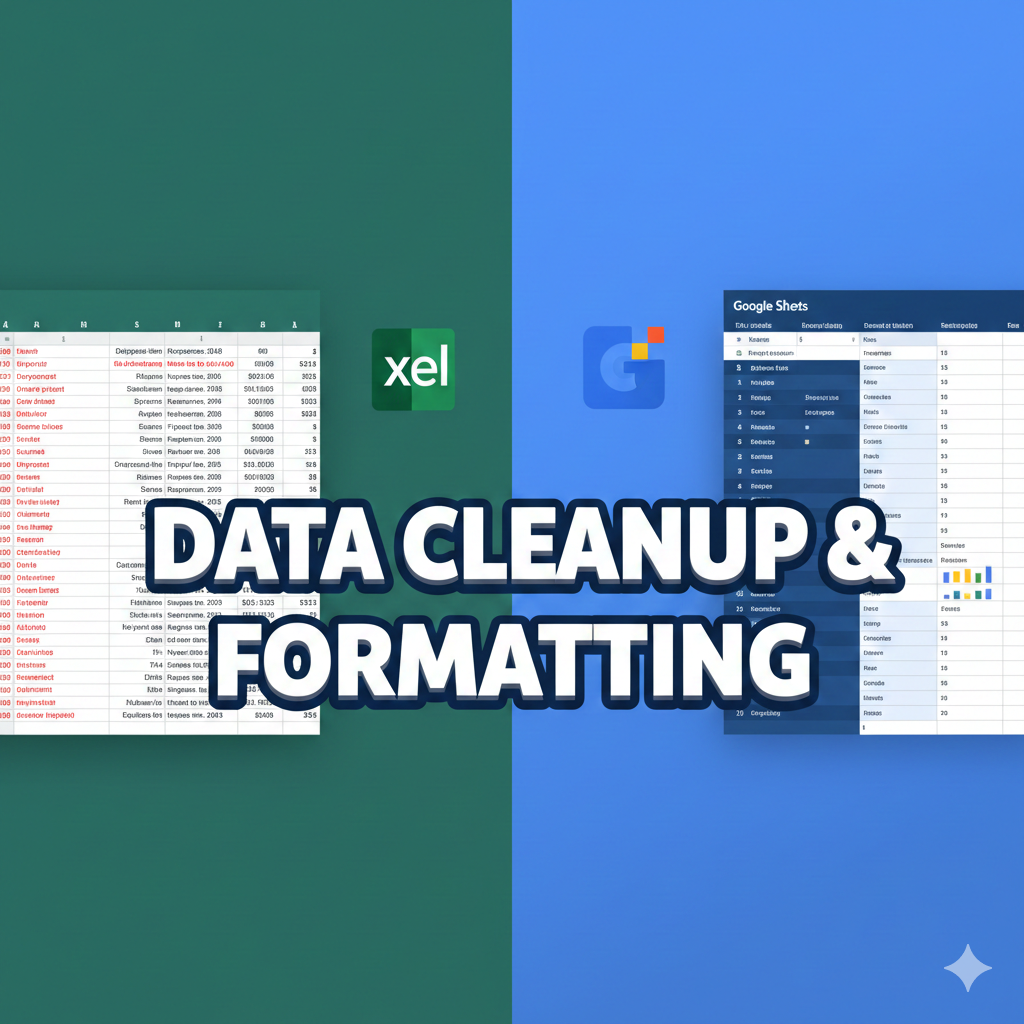 I will do professional Excel and Google Sheets data work, cleanup, and formatting