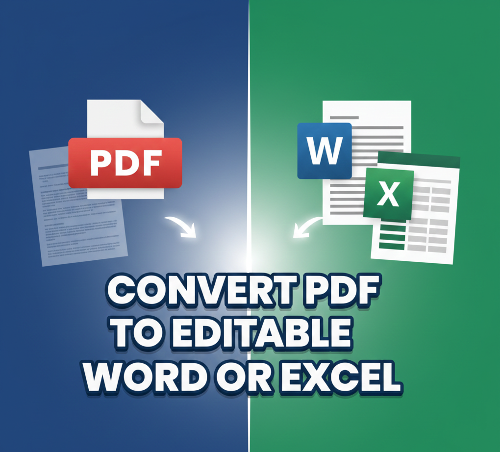 I will convert PDF to editable Word or Excel accurately and fast
