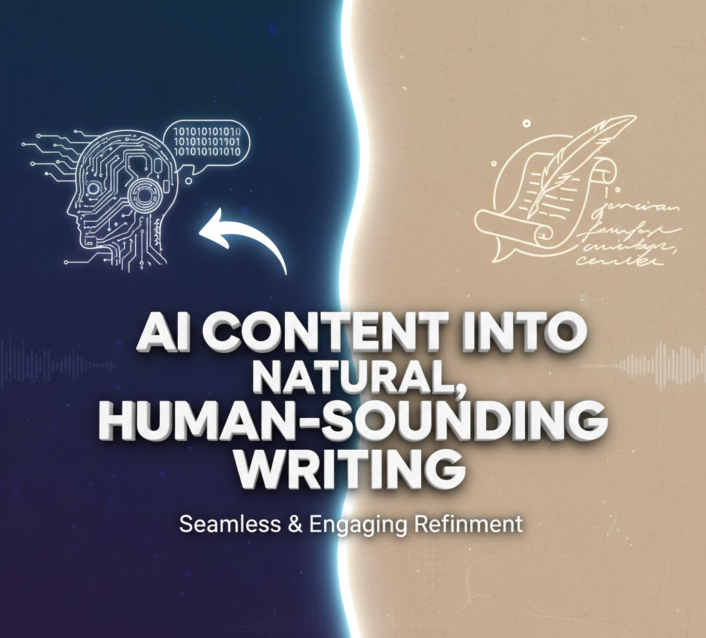 I will rewrite AI content into natural, human-sounding writing